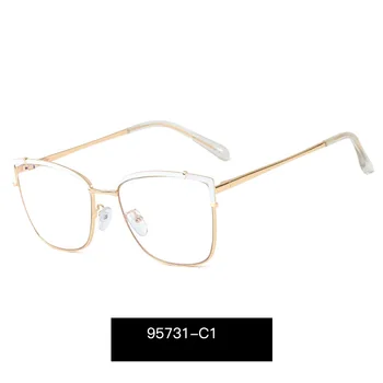 FDY95731 сверхлегкие антисиневые очки, двухцветная металлическая пружинная ножка в квадратной оправе, европейское и американское простое светлое зеркало женского пола