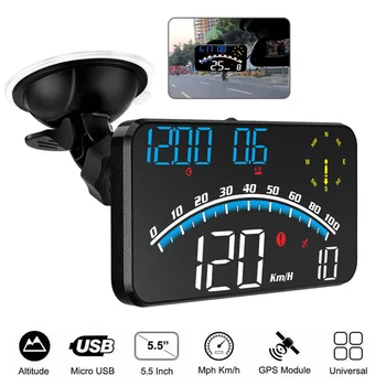 G10 Универсальный автомобильный HUD Спидометр, головной дисплей, GPS-одометр, сигнализация о превышении скорости, проектор на ветровое стекло, Автоаксессуары