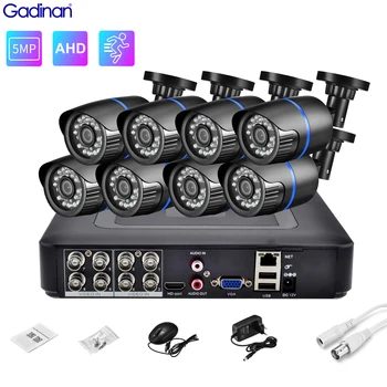Gadinan AHD CCTV Камера Комплект Системы Безопасности 8/4CH DVR Рекордер 2/4/6/8 шт. Варианты Наружного Видеонаблюдения 5MP 1080P Bullet