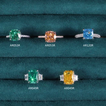 GEM'S BALLET Classic, разноцветное кольцо с фианитами, кольцо из 100% стерлингового серебра 925 пробы, настоящие ювелирные украшения для женщин, Прямая поставка