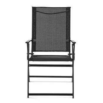 Greyson Square Комплект из 2 складных стульев для патио, черный