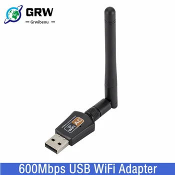 Grwibeou 600 Мбит/с USB Wifi Адаптер Двухдиапазонный 2,4 G/5,8 G Беспроводной Сетевой адаптер 802.11ac USB WiFi Адаптер Для Настольного ноутбука ПК