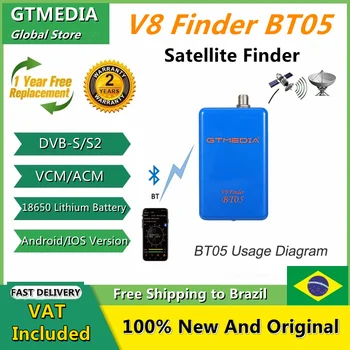 GTMEDIA V8 Finder BT05 Цифровой спутниковый искатель DVB-S/S2 1080P Лучше, чем Satlink Ws-6933 6906 6916 Поддержка системы Android/IOS