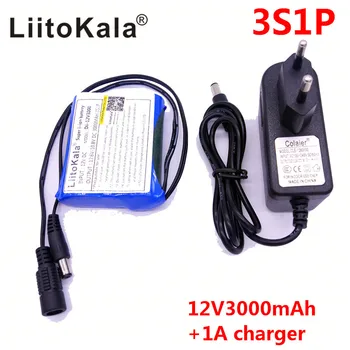 HK LiitoKala Dii-12V3000 DC 12V 3000mAh 18650 Li-lon DC12V Супер Перезаряжаемая Батарея P + EU Зарядное устройство переменного тока