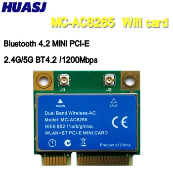 HUASJ Новая двухдиапазонная беспроводная карта переменного тока 8265 Intel 8265HMW 2,4 G/5 ГГц 802.11ac 867 Мбит/с BT4.2 8265AC MINI PCI-E WIFI беспроводная карта