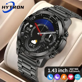 HYTRON Новые Amoled смарт-часы мужские NFC Bluetooth Вызов Батарея 400 мАч Всегда отображают Водонепроницаемые спортивные смарт-часы для Android Ios