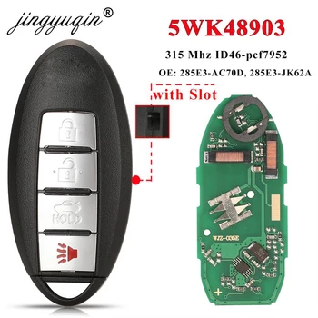 jingyuqin KR55WK48903 Дистанционный Автомобильный ключ 315 МГц ID46 pcf7952 Для Infiniti FX35 FX50 G25 G35 G37 Q40 Q60 QX70 Smart Keyless Entry Fob