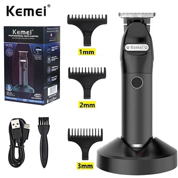 Kemei-1753 pro проводная беспроводная мужская электрическая машинка для стрижки волос, профессиональная парикмахерская машинка для стрижки волос, машинка для стрижки бороды, перезаряжаемая