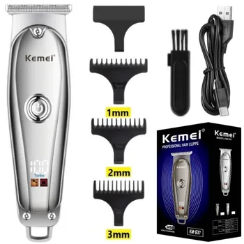 Kemei 637 Электрический Триммер для волос для Мужчин Малогабаритные Беспроводные Машинки для стрижки волос Профессиональная Машинка для стрижки Бороды Парикмахерская Перезаряжаемая