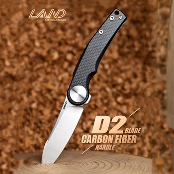 LAND New 801 Карманный Складной Нож D2 Из Стали Mikata/g10/углеродного Волокна, Походный Нож, Охотничий Тактический Нож Edc