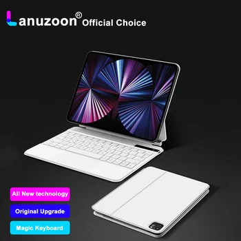 LANUZOON AJ9 Magic Keyboard Для iPad Pro 11 12,9 2023 2022 2021 2020 Air 4 5 Mini 6 Чехол С Клавиатурой Корейский Испанский Португальский