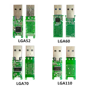 LGA52 LGA60 LGA70 LGA110 Печатная Плата Основная Плата Управления USB 2,0 eMMC Адаптер Пайки печатных плат DIY U Диск для iPhone 4 4S 6S 7P 8 11Pro