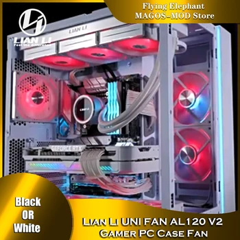 Lian Li UNI FAN AL V2 Вентилятор для ПК 12 см Start Stop Вентилятор L-Connect 3 Программное Обеспечение Высочайшей производительности 77CFM Черный/Белый 1/3 шт. В упаковке