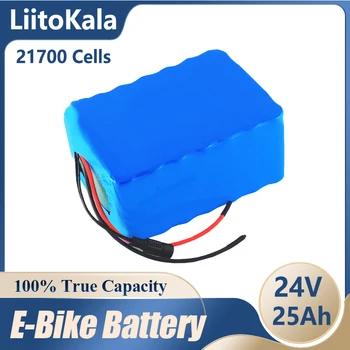 LiitoKala 100% Аккумулятор Большой Емкости 7s5p 24V 25Ah 21700 Литий-ионный Аккумулятор 29,4 V Электрический Велосипед Мопед/Литий-ионный Аккумулятор