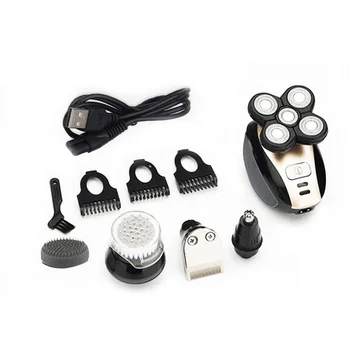 LK-1800 5 в 1 многофункциональная электробритва IPX7 водонепроницаемая 4D с 5 лезвиями для бритья, USB перезаряжаемые бритвы для дома и автомобиля
