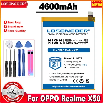 LOSONCOER 4600 мАч BLP775 Аккумулятор Для OPPO Realme X50 Realme X3/X3 Super ZOOM Аккумулятор мобильного телефона