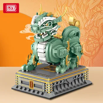 LOZ 1416 шт. Модель Китайского Дракона, строительные блоки, Креативные мини-декоративные Кирпичи, игрушки-головоломки с животными, подарки для детей и Взрослых