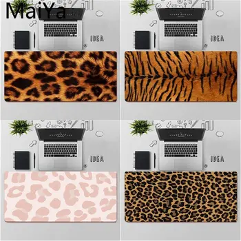 Maiya Модный Игровой коврик для мыши с тигровым леопардовым принтом из натурального каучука, настольный коврик, Бесплатная доставка, Большой коврик для мыши, коврик для клавиатуры