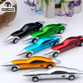 Mr.Paper 6 Цветов Креативные Шариковые ручки в форме автомобиля, Милые ручки, Практичные подарки для студентов, Школьные принадлежности, Корейские Канцелярские принадлежности