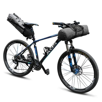 NEWBOLER Водонепроницаемая Велосипедная седельная сумка, Большие велосипедные сумки для задних сидений из ТПУ и сумка для руля велосипеда