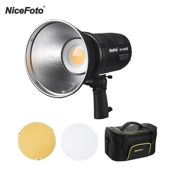 Nicefoto HB-1000BII Ручной дневной светодиодный светильник с креплением Bowens с управлением по Bluetooth с приложением, зарядное устройство, цветные фильтры