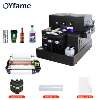 OYfame A4 УФ DTF принтер УФ переносная наклейка пленка AB принтер A4 УФ планшетный принтер для силикагелевой кружки, чашки, бутылки, трафаретной печати