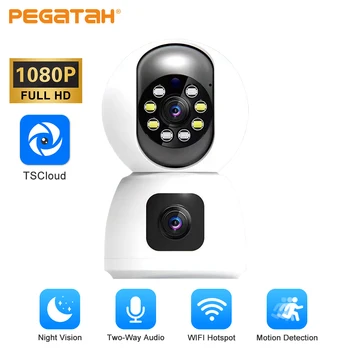 PEGATAH 1080P WIFI Камера Домашней Безопасности В Помещении P2P Камера Наблюдения Радионяня Автоматическое Отслеживание Купольных Беспроводных PTZ IP-Камер