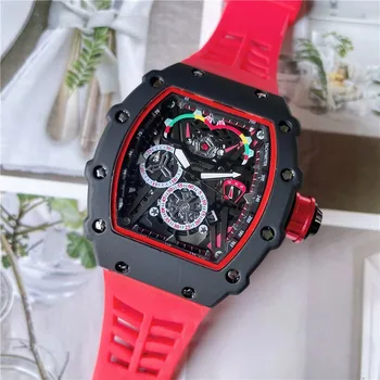 Reloj Hombre Дизайн покрытия Керамическое Масло Черный корпус Кварцевые часы RM Деловые Кварцевые часы