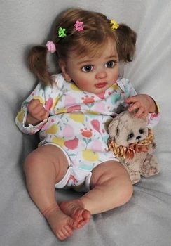 SANDIE 40 см Layla Милая кукла-Реборн для маленьких девочек, реалистичная 3D картина с прожилками, многослойные подарки для взрослых