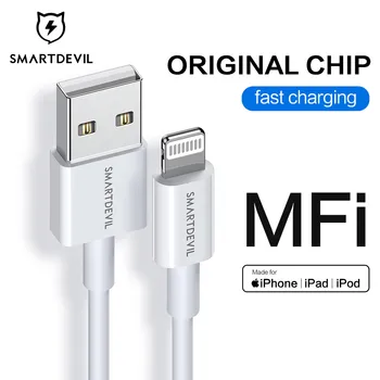 SmartDevil MFi USB Кабель для iPhone 14 13 2.4A Быстрая Зарядка USB Зарядное устройство Кабель для передачи данных для iPhone 12 Pro Max 11 8 USB Зарядный Шнур