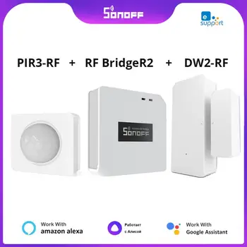 SONOFF RF Bridge R2 433 МГц DW2 Датчик Движения Двери Окна PIR3 Smart Scene Домашняя Безопасность От eWeLink Google Home Alexa Alice