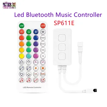 SP611E Умный RGB Контроллер Bluetooth музыкальное Приложение IR38 Ключ Дистанционного Управления Для WS2811/2812B Адресуемая светодиодная лента RGB DC5V-24V