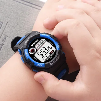 SYNOKE Детские часы Спортивные Водонепроницаемые Электронные часы с будильником, наручные часы, цифровые часы для детей, подарки для мальчиков и девочек, Relojes