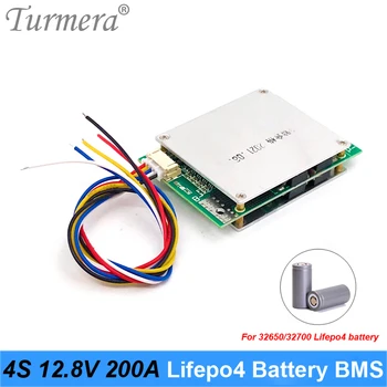 Turmera 4S 12,8 V 200A 32650 32700 Lifepo4 Аккумуляторная батарея BMS Balance Board для 12 V Бесперебойного Питания Система Солнечной энергии Использует