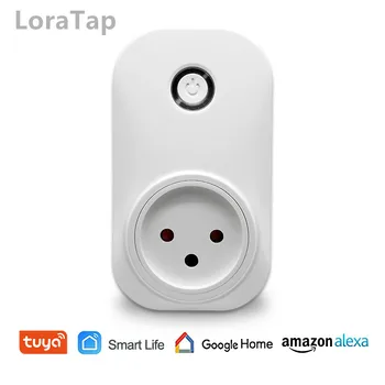 Tuya Smart Life Wifi Розетка Израильская вилка 16A Приложение дистанционного управления Голосовое управление с Google Home Alexa Echo Timer устройства