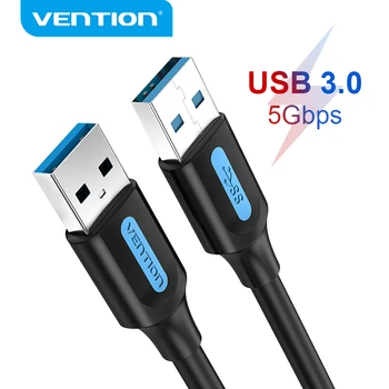 Vention Удлинитель USB к USB от мужчины к мужчине 3,0 2,0 USB-удлинитель для жесткого диска, радиатора ТВ-бокса, удлинителя кабеля USB 3,0