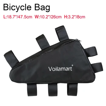 Voilamart E-Bike Battery Case Треугольный Чехол Для Хранения Трубок Большой Емкости, Каркасная Сумка, Чехол Для Велоспорта, Набор Инструментов, Запчасти Для Велосипедов, Аксессуары