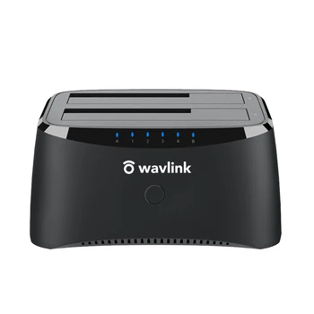 Wavlink USB 3,0 для SATA I/II/III с двумя отсеками Док-станция для внешнего жесткого диска 2,5 или 3,5 дюйма HDD SSD Поддерживает USB3.0 5 Гбит/с