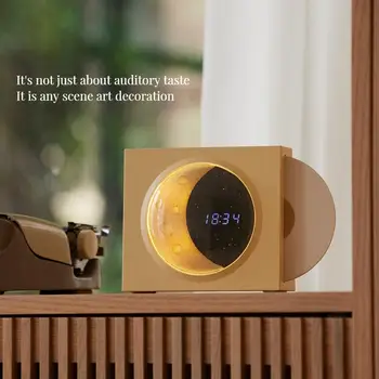 X09 Moon Clock Динамик Hifi Bluetooth-совместимый Плеер Виниловая Ностальгия Большой Громкости Настольный Открытый Маленький Аудио