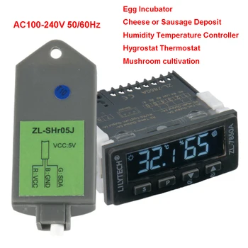 ZL-7850A Цифровой Термостат, Регулятор температуры, Инкубатор для яиц, Регулятор Влажности, Гигростат, Термостат