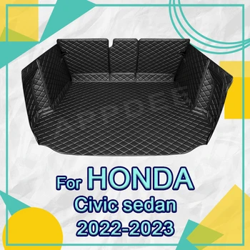 Автоматический коврик для багажника с полным покрытием для HONDA Civic 5-Местный Седан 2022 2023, автомобильный чехол для грузового лайнера, Аксессуары для защиты интерьера