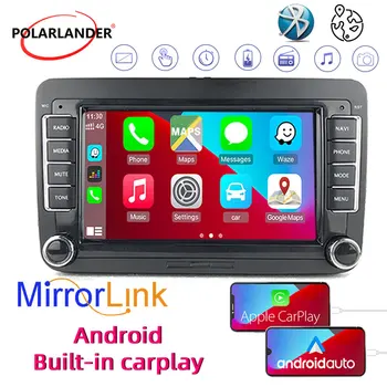 Автомобильный Мультимедийный плеер 2 Din GPS Навигация Bluetooth Android MP5 Carplay WIFI 7 Дюймов Для Bora Golf VW Polo Passat B6 B7 Touran