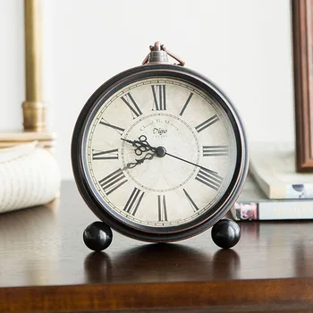 Антикварные настольные часы в стиле ретро, миниатюры для гостиной, мини-настольные часы Nordic Elektronik Saat, украшение для дома класса люкс ZY50TZ