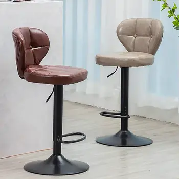 Барный стул с Подъемной Вращающейся современной минималистичной спинкой, Барный стул на стойке регистрации, Барный стул, Стойка регистрации Cadeira