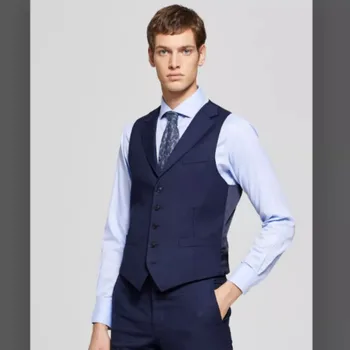 Бутик мужских жилетов, деловой повседневный смокинг без рукавов с V-образным вырезом, британский винтажный свадебный костюм жениха Куртки мужская одежда