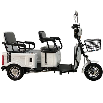 Бытовой электрический трехколесный велосипед для отдыха на батарейках, мотоцикл с электромагнитным индукционным торможением, Комфортное высокоэластичное седло