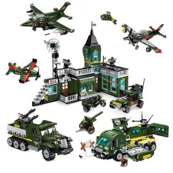 Военный строительный блок, боевой штаб бомбардировочной авиации сухопутных войск, Обучающие Кирпичи, игрушка в подарок мальчику