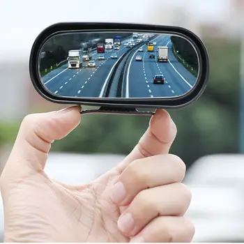 Вспомогательное HD стекло Зеркало заднего вида 360-градусное широкоугольное зеркало для слепых зон автомобиля Регулируемое вращение парковочного зеркала