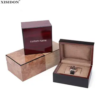 Высококачественная коробка для часов из цельного дерева, высококачественная коробка для упаковки механических часов с турбийоном, Коробка для выпечки ювелирных изделий, Органайзер для часов