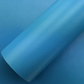высококачественная матовая светло-голубая виниловая пленка 1,52 *30 м/рулон для обертывания автомобиля без пузырьков воздуха